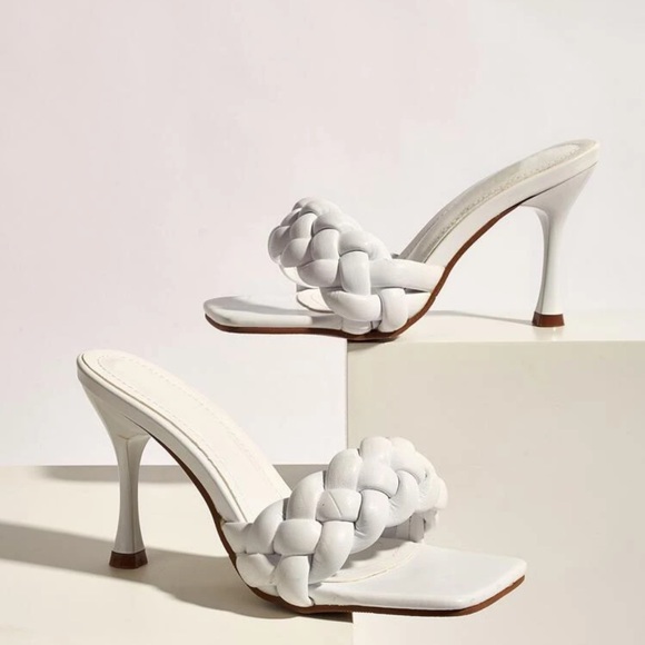 Braided Stiletto Heeled Mules - Picture 3 of 8